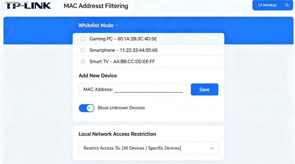 TP-Link Router Security Settings: Complete Step-by-Step Guide to WPA3 Encryption, SPI Firewall & MAC Access Control5