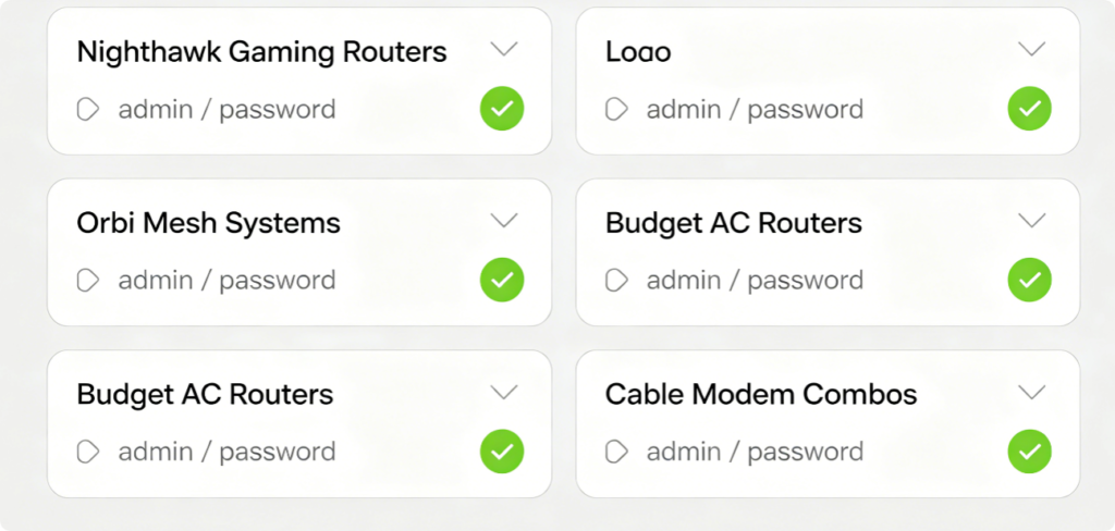 Netgear Default Admin Username & Password: Complete Full Model List Updated for 20264