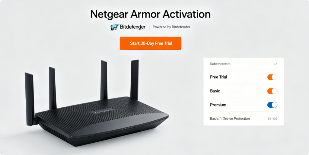 Netgear Armor Full Step-by-Step Setup Guide: Activate Built-In Bitdefender Powered IoT Network Protection for Nighthawk & Orbi Mesh3