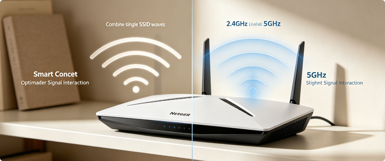 Separate vs Combined WiFi Bands: Best Netgear Home Router Smart Connect Setup